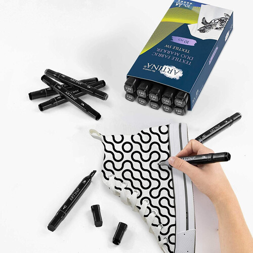 Комплект от 10 броя маркери за текстил Artina