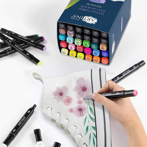 Комплект от 30 броя маркери за текстил Artina