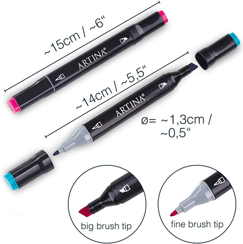 Комплект 40 броя двойни маркери Artina Markilo Md