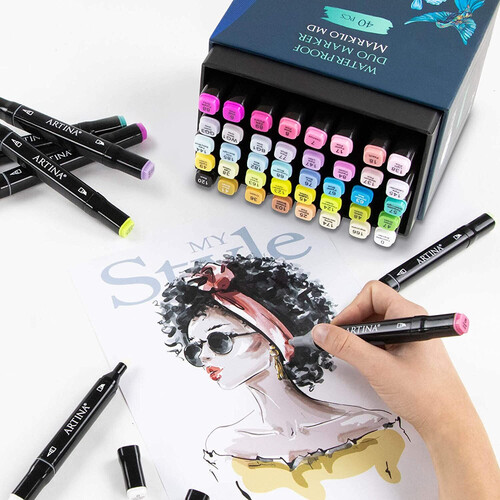 Комплект 40 броя двойни маркери Artina Markilo Md