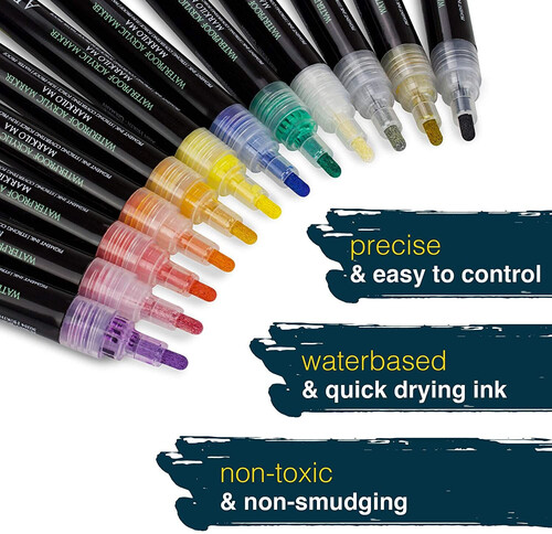 Комплект 24 броя акрилни писалки Artina Markilo Ma