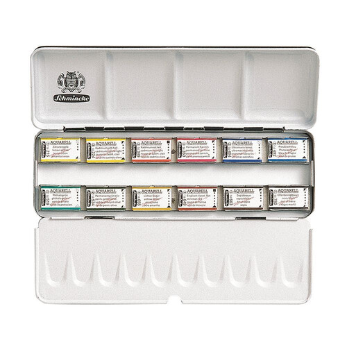 Комплект акварели Schmincke Horadam в кювети 12 цвята Artina