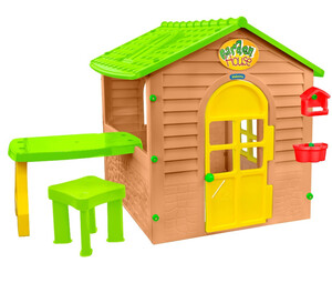 Детска къща с маса и стол Mochtoys 12240 Детска къща с маса и стол Mochtoys 12240