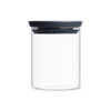 Стъклен буркан Brabantia Stackable  Dark Grey 0.6 л.-megahome.bg