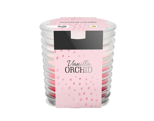 Ароматизирана свещ Bispol в чаша три цвята сандалово дърво