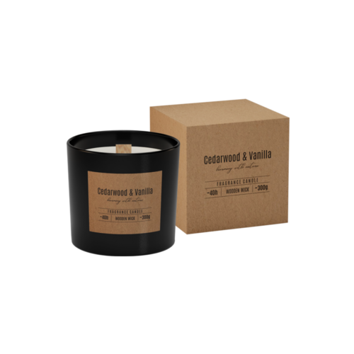 Ароматизирана свещ Bispol в кутия с дървен фитил