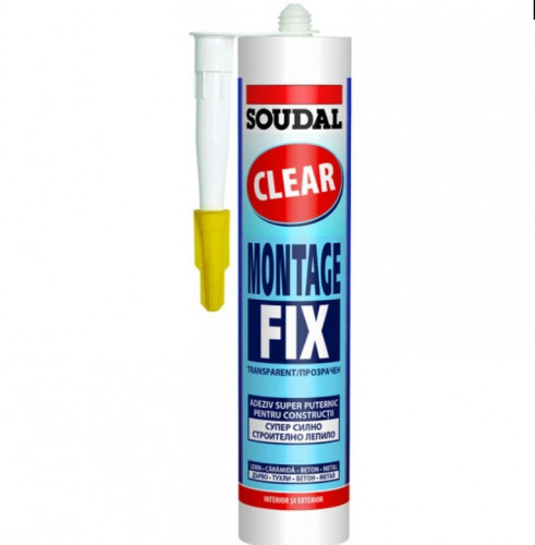 Монтажно лепило Soudal Montage Fix Clear 280мл