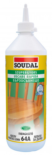 Бързовтвърдяващо се лепило за дърво Soudal D2 64А