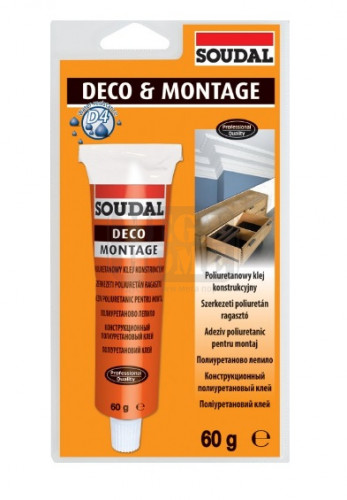 Монтажно лепило Soudal Deco & Montage 60 гр