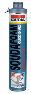 Пистолетна пяна Soudal Soudafoam Maxi 70 Click & Fix 870 мл Пистолетна пяна Soudal Soudafoam Maxi 70 Click & Fix 870 мл