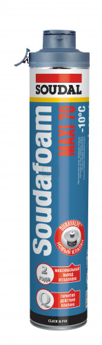 Пистолетна зимна пяна Soudal Soudafoam Maxi 70 Click&Fix 870 мл