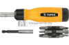 Отвертка с тресчотка марка Topex 1/4\&quot; с 12 бр. накрайници-megahome.bg