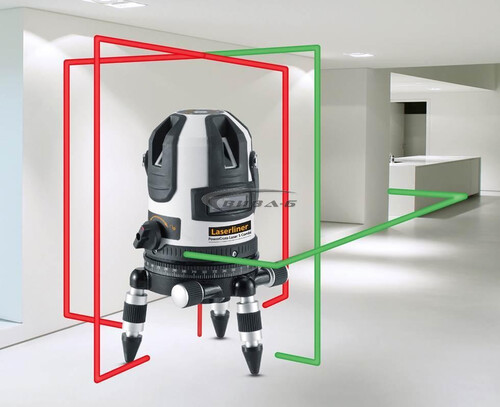 Зелен линеен лазер Laserliner PowerCross-Laser 5 Combi