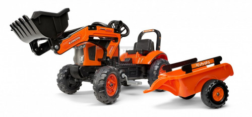 Детски багер с ремарке и педали Falk Kubota F2065AM