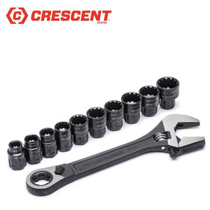 Комплект регулируем ключ и вложки CRESCENT 3 в 1 Комплект регулируем ключ и вложки CRESCENT 3 в 1