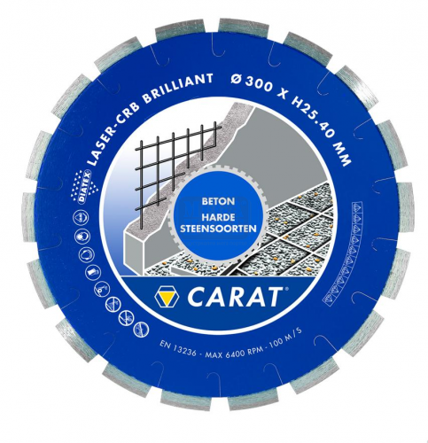 Диск Carat диамантен за сухо и мокро рязане 350 x 25.4, 10 мм