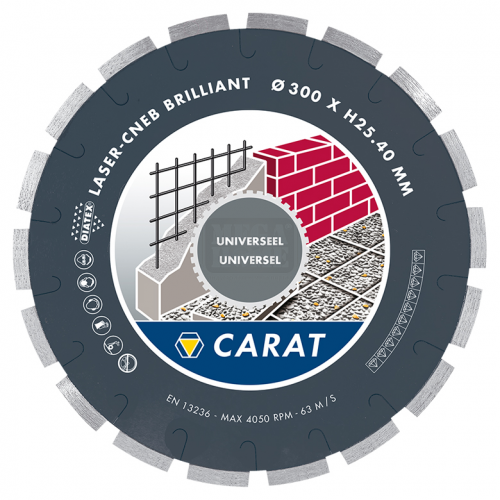 Диск Carat диамантен за мокро рязане универсален 300x25.4,10 мм