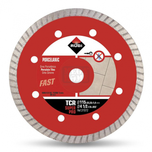 Диск Rubi диамантен за сухо рязане 115x22.23x1.4 мм 7 мм TCR