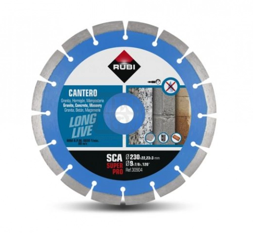Диск Rubi диамантен за сухо рязане 230x22.23x3 мм 12 мм SCA