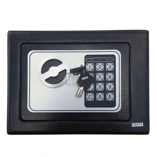 Метална каса с цифрова ключалка и ключ 23 x 17 x 17 см