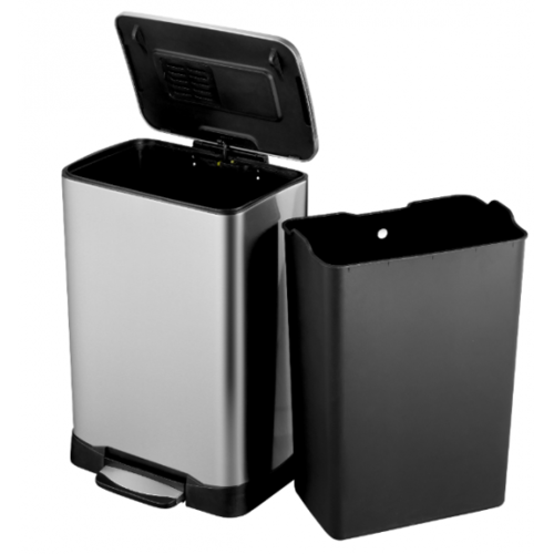 Метален кош за отпадъци с педал 50 л