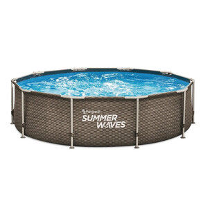 Сглобяем басейн Polygroup Summer Waves Metal Frame 488х122см Сглобяем басейн Polygroup Summer Waves Metal Frame 488х122см