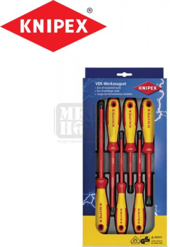 Комплект изолирани отвертки 6 части KNIPEX 002012 V03