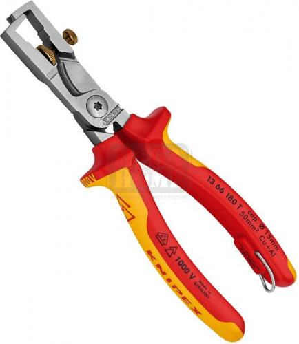 Изолирани клещи за оголване на кабели с тука KNIPEX 180 мм