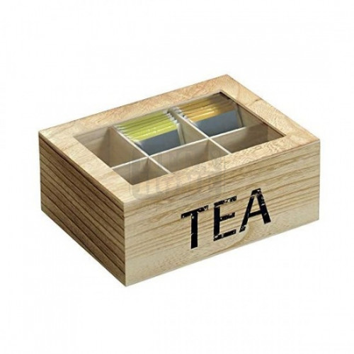 Кутия за чай с 6 отделения Kesper 21,7х16х9 см