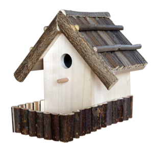 Къща за птици с ограда 26х26х27 см