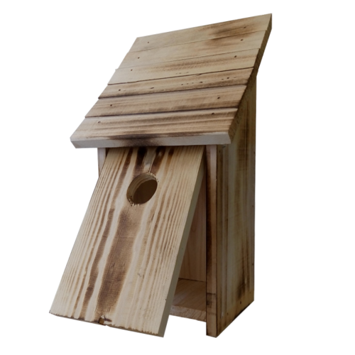 Къща за птички с надигаща се врата 34х18х15 см