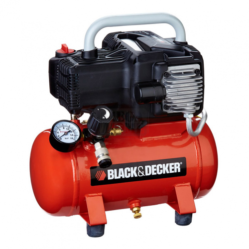 Компресор Black & Decker безмаслен 8 bar 1.5 к.с. 6 л 180 л/мин