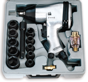 Гайковерт Fervi пневматичен комплект 6 bar 320 Nm 150 л/мин 1/2\