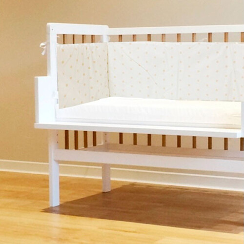 Обиколник за легло шампанско с бежови точки Barbabebe BC9048