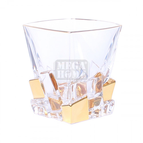 Чаши за уиски 6 броя Bohemia 1845 Crack Gold 310 мл