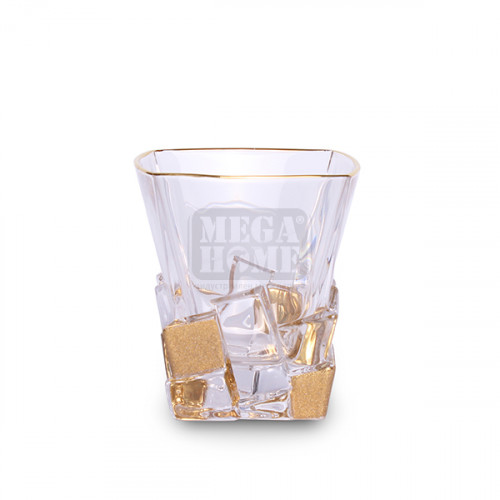 Чаши за уиски 6 броя Bohemia 1845 Crack Golden Ice 310 мл