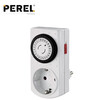 Контакт с мини таймер 24 часов PEREL E305DM-G-megahome.bg