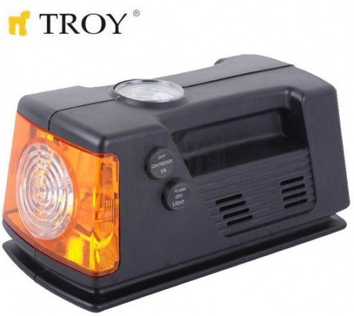 Компресор за гуми с манометър TROY 12V