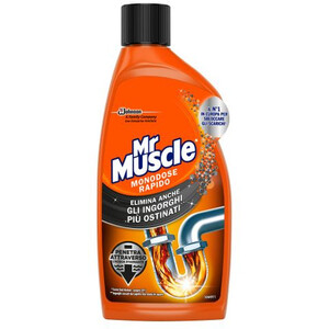 Течен гел за отпушване на канали Mr Muscle Течен гел за отпушване на канали Mr Muscle