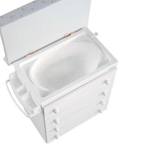 Скрин с вана за къпане и повивалник Minuca B970 white blue bears