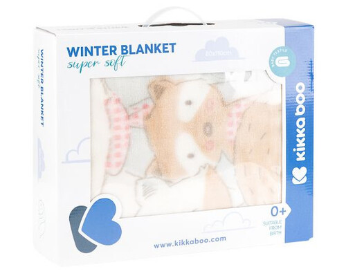 Меко бебешко одеяло 80х110 см Kikka Boo Funny Friends