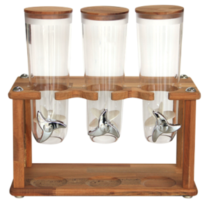 Бамбуков диспенсър 3 контейнера Alkan