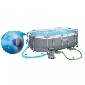 Сглобяем басейн Bestway 5614A 305x200x84 см Сглобяем басейн Bestway 5614A 305x200x84 см