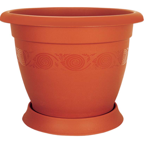 Пластмасова саксия в кафяв цвят ЛУКС 8-109 л.