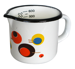 Емайлирано канче с декор 600 мл.