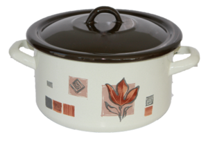 Емайлирана плитка тенджера с декор 5,7 л.