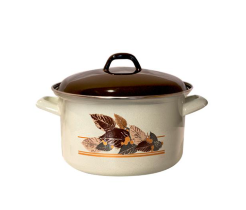 Емайлирана тенджера с декор 3,75л.