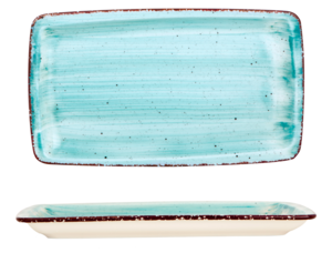 Правоъгълно плато от порцелан TURQUOISE 29x17 cм.