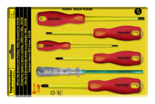Комплект отвертки Top Master TMP 6бр., 1000 V прави и кръстати