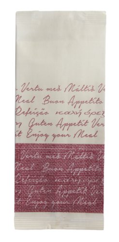 Хартиен джоб за прибори със салфетка 11 x 25 cм.-125 броя.